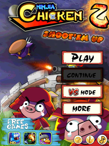Ninja Chicken 2: Shoot’em Up HD
