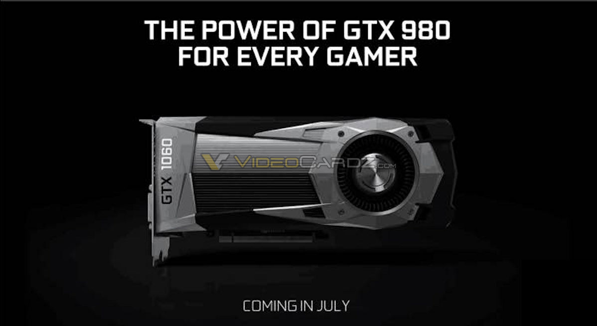 Durchgesickerte NVIDIA-Folien enthüllen die Spezifikationen der GeForce GTX 1060