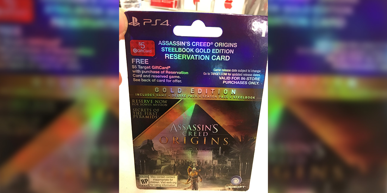Assassin’s Creed Origins confirmed by Target reservation card