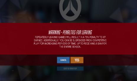 Leaving competitive games early in Overwatch is no joke