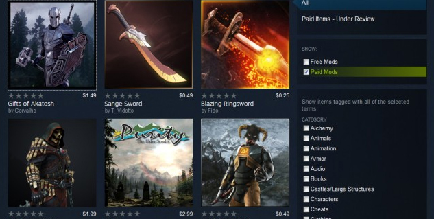 Valve envisage toujours des mods payants
