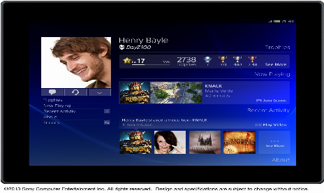 First PlayStation 4 User Interface Screenshots