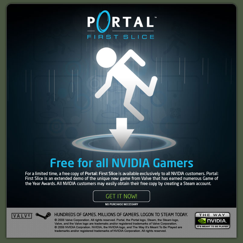 GeForce Owners Get A Free Slice Of Portal