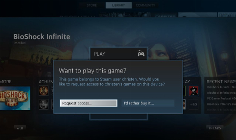 “Steam Family Sharing” Game Lending System Launches