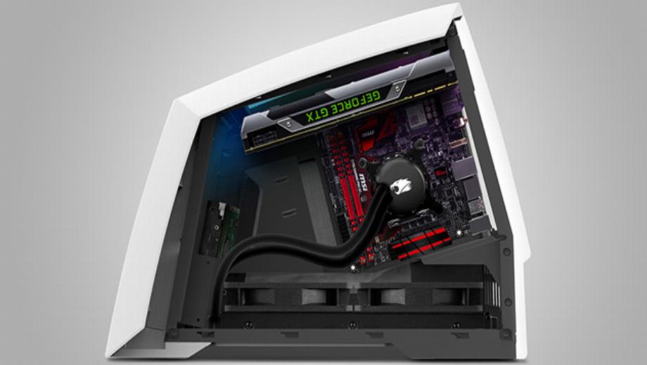 Tilted iBuyPower PC showcases GPU in its roof