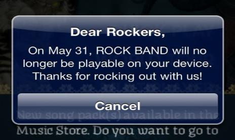 EA To Disable Rock Band From User Devices On May 31