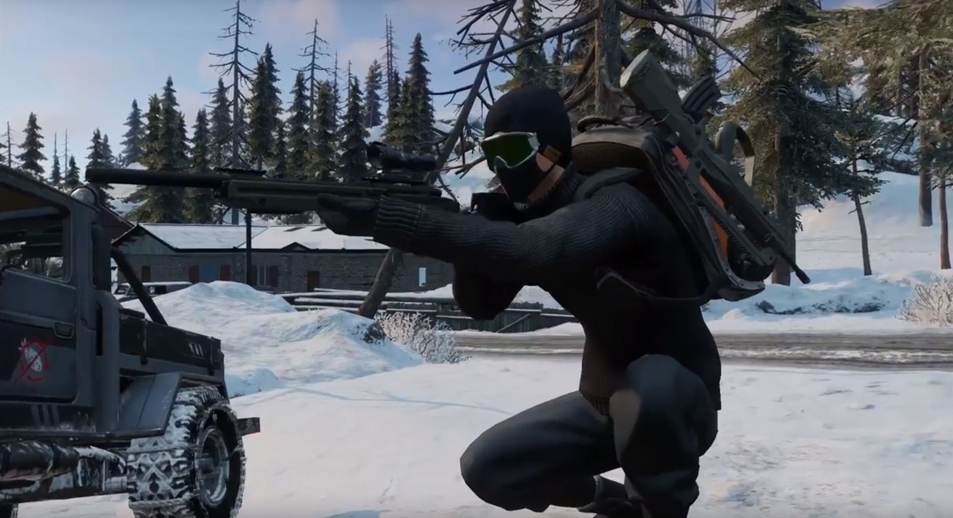 Dans Battle Royale de Tencent, les joueurs s'affrontent dans une ville enneigée.