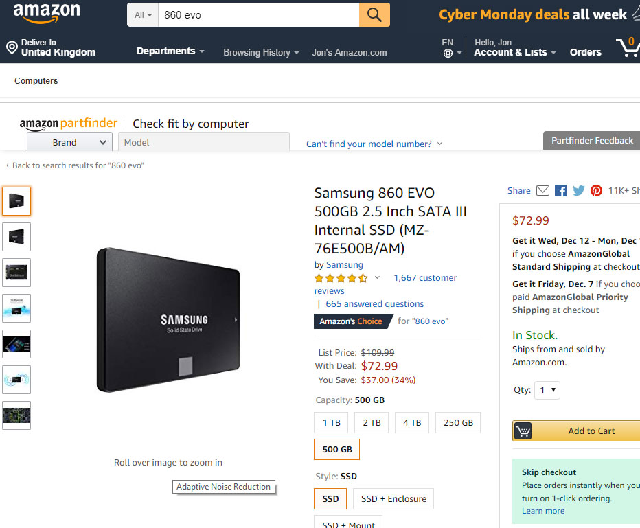 Amazon kann jetzt prüfen, ob Ihre PC-Teile kompatibel sind