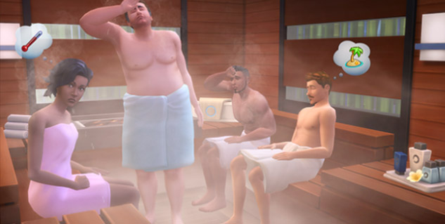Die Sims 4 kommen in der neuen Spa Day-Erweiterung ins Schwitzen