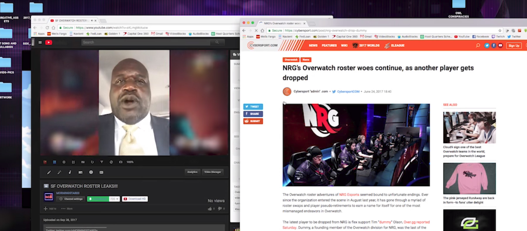 Shaq and Jennifer Lopez report on San Fran Overwatch roster