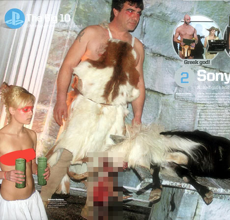 God of War 2 Lashed Over Slaughtered Goat