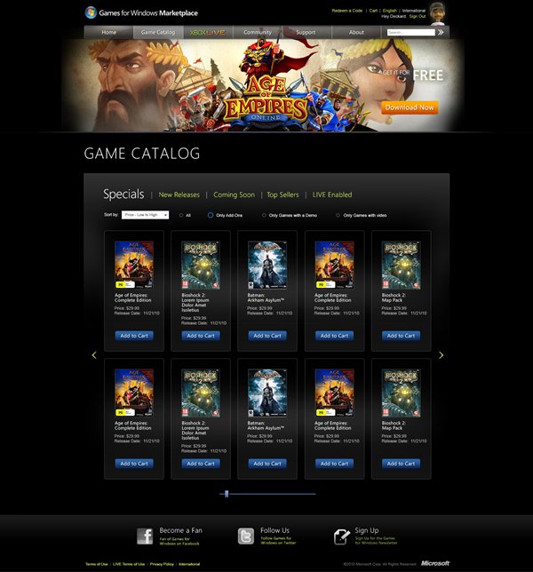 Microsoft Announces Games For Windows Marketplace
