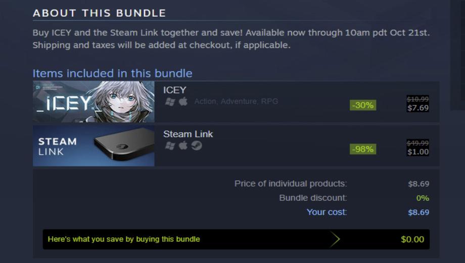 You can buy the Steamlink for $1 with this bundled game