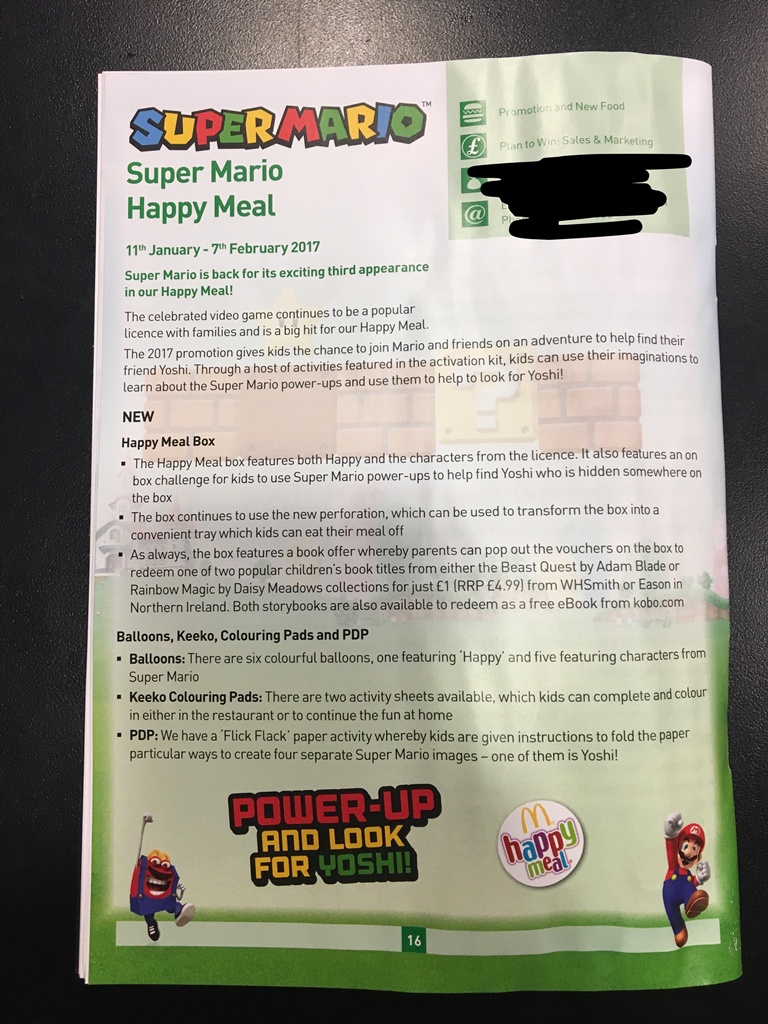 Super Mario Is Making His Way To McDonald’s Happy Meals In 2017