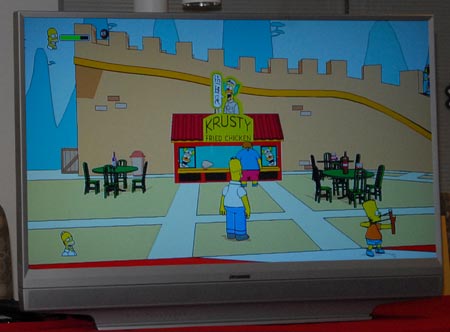 Amazing 2D Graphics in The Simpsons Game