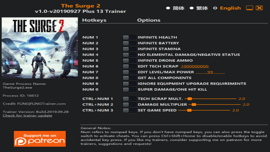 The.Surge.2.v1.0-v20190927.Plus.13.Trainer-FLiNG