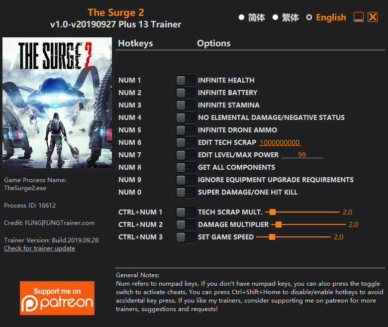 The.Surge.2.v1.0-v20190927.Plus.13.Trainer-FLiNG