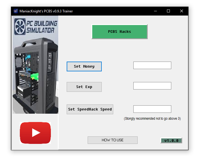 PC Building Simulator v0.9.3 +3 Trainer (Add your own values) [ManiacKnight]