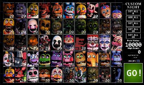 Ultimate Custom Night is a make-your-own Five Nights at Freddy’s