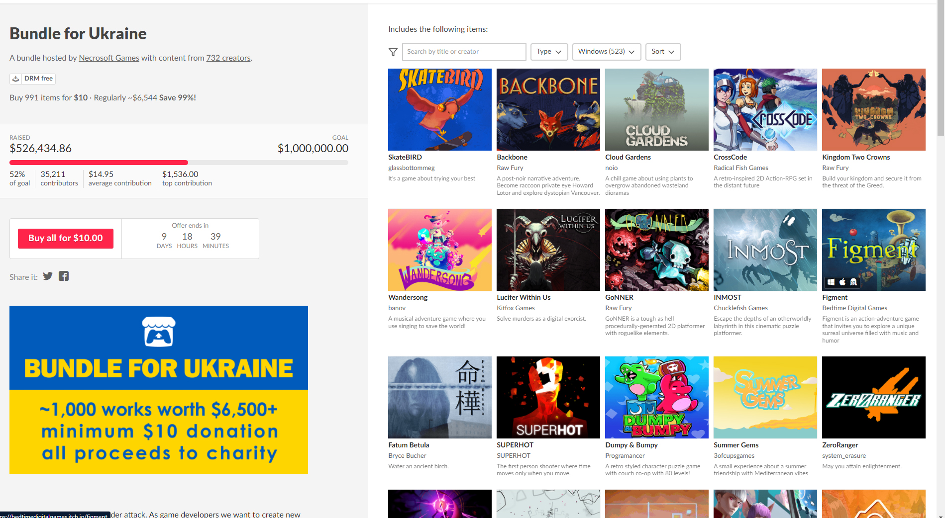 Get 1,000 games for just $10 in Ukraine Game Bundle