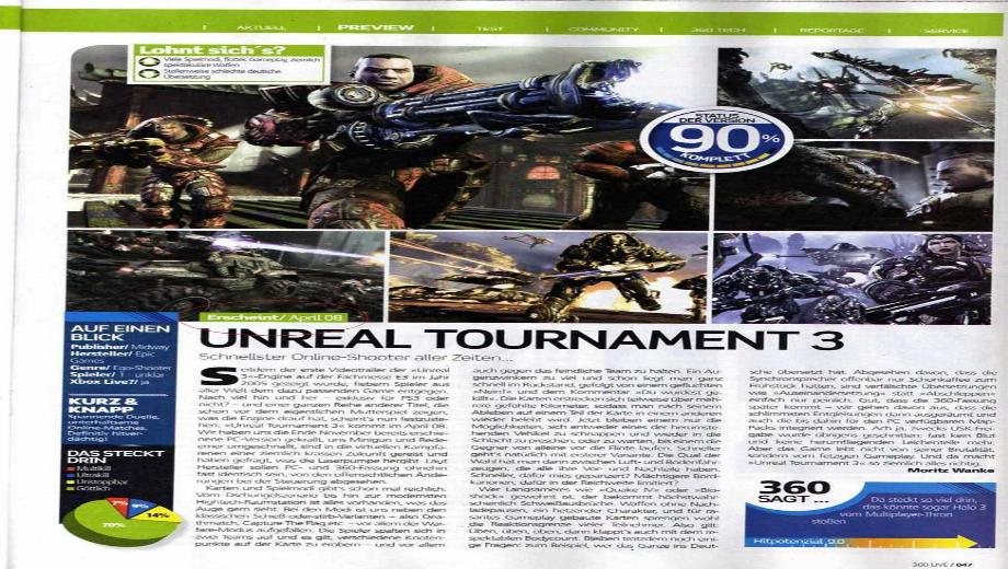 Rumor: UT 3 Xbox 360 90 Percent Done – Update