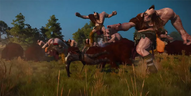 Witcher 3 veranstaltet Kreaturenkriege im Kampf Bär gegen Zyklop