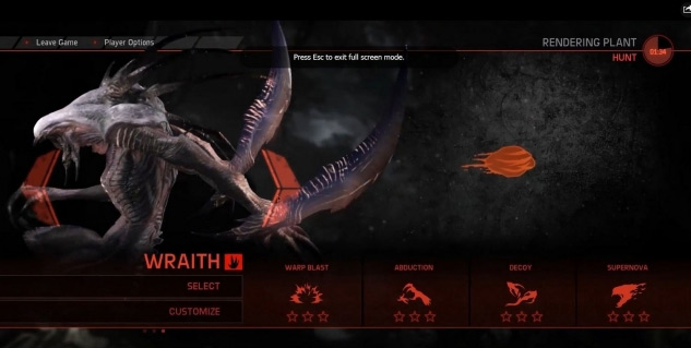 Le Wraith d'Evolve fait l'objet d'une bande-annonce interactive
