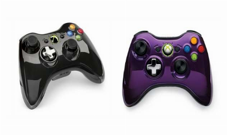 Microsoft shows off shiny black and purple 360 controllers