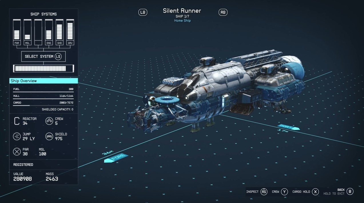 Starfield: Los mejores barcos