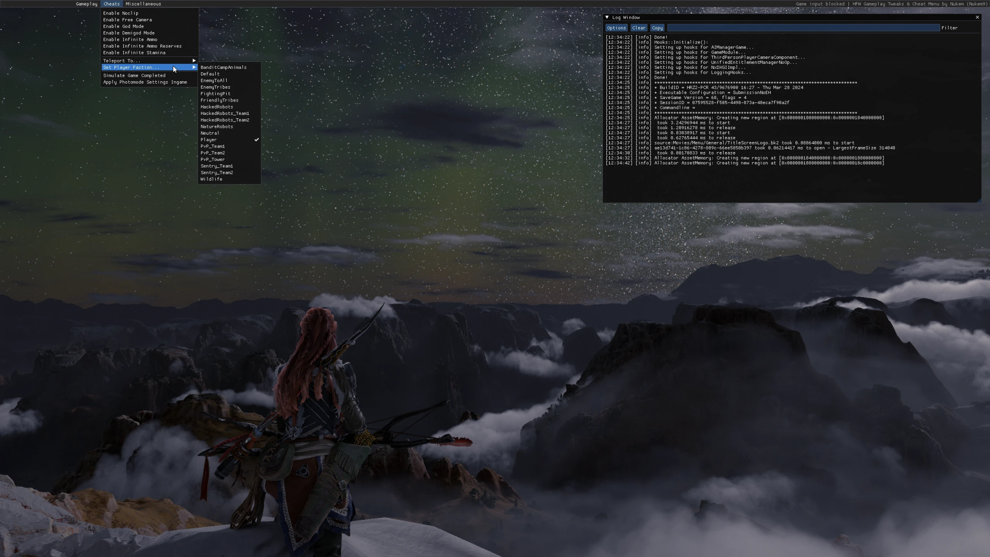 Horizon Forbidden West Tweaks and Cheat Menu Mod v0.9.2