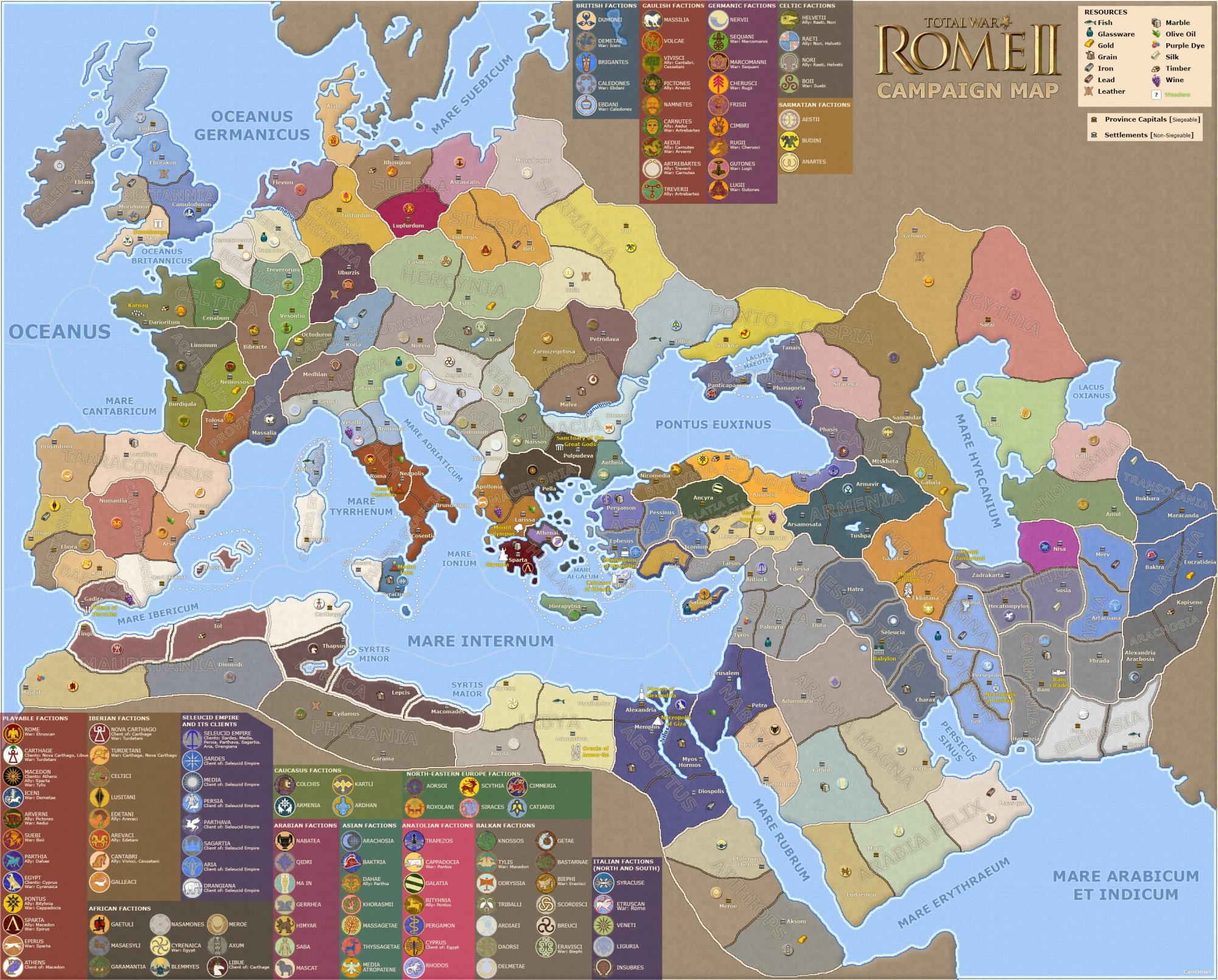 Total War : Rome II - Les 10 meilleures factions classées
