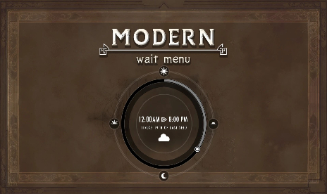 The Elder Scrolls V: Skyrim Special Edition Modern Wait Menu Mod v1.0