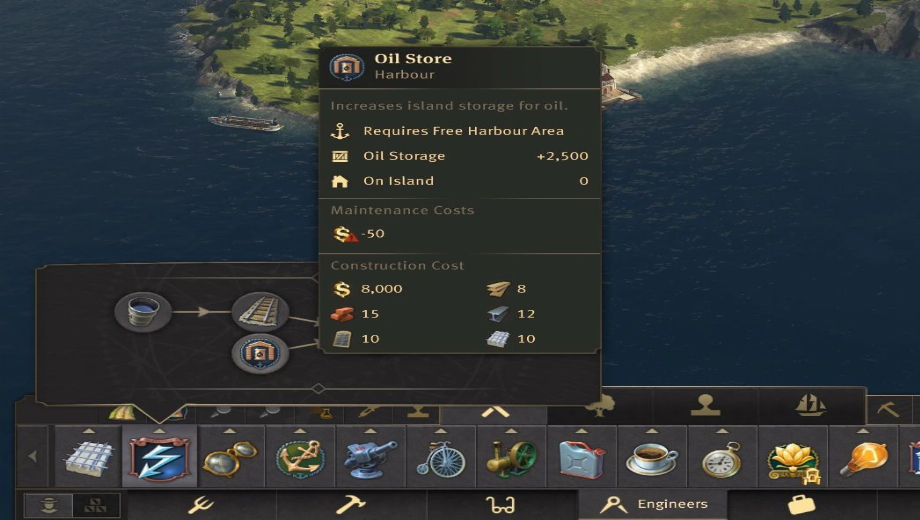 Anno 1800 2500t Harbor Depot And Oil Storage Mod v1.0.0