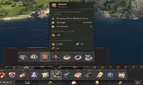 Anno 1800 2500t Harbor Depot And Oil Storage Mod v1.0.0