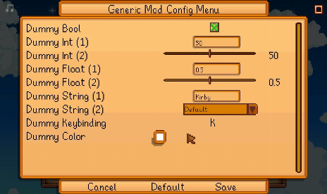 Stardew Valley Generic Mod Config Menu v1.12.0
