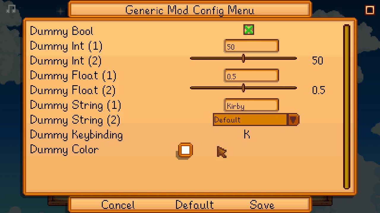 Stardew Valley Generic Mod Config Menu v1.12.0