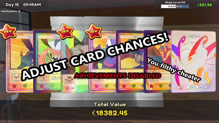 TCG Card Shop Simulator Card Chance Cheat Mod v1.0.1