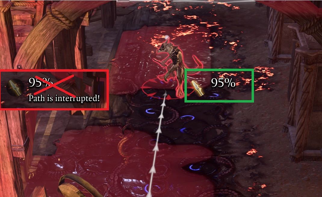 Baldur's Gate 3 Throw Trajectory (Path is interrupted fix) Mod v1.0.0