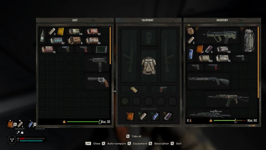 S.T.A.L.K.E.R. 2: Heart of Chornobyl Large Loot Inventory Mod v0.02