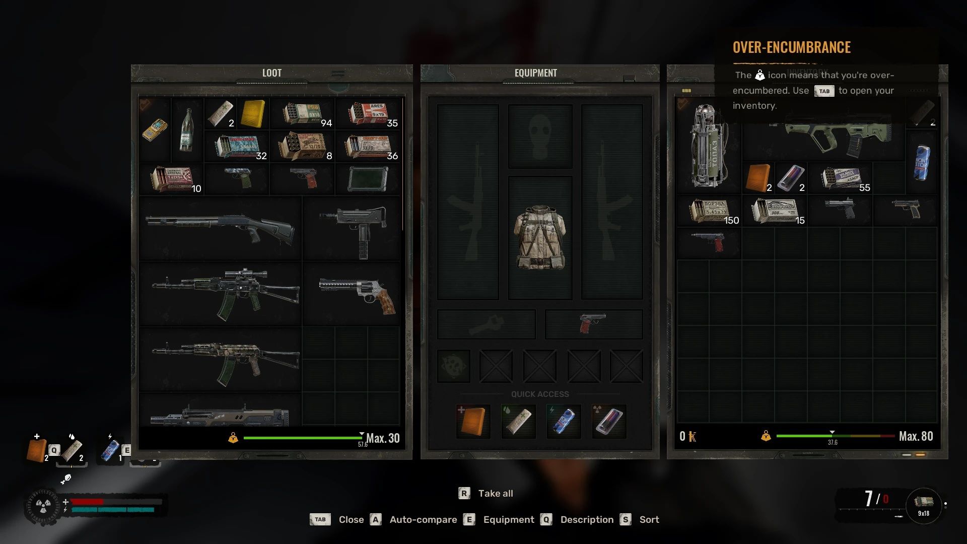 S.T.A.L.K.E.R. 2: Heart of Chornobyl Large Loot Inventory Mod v0.02