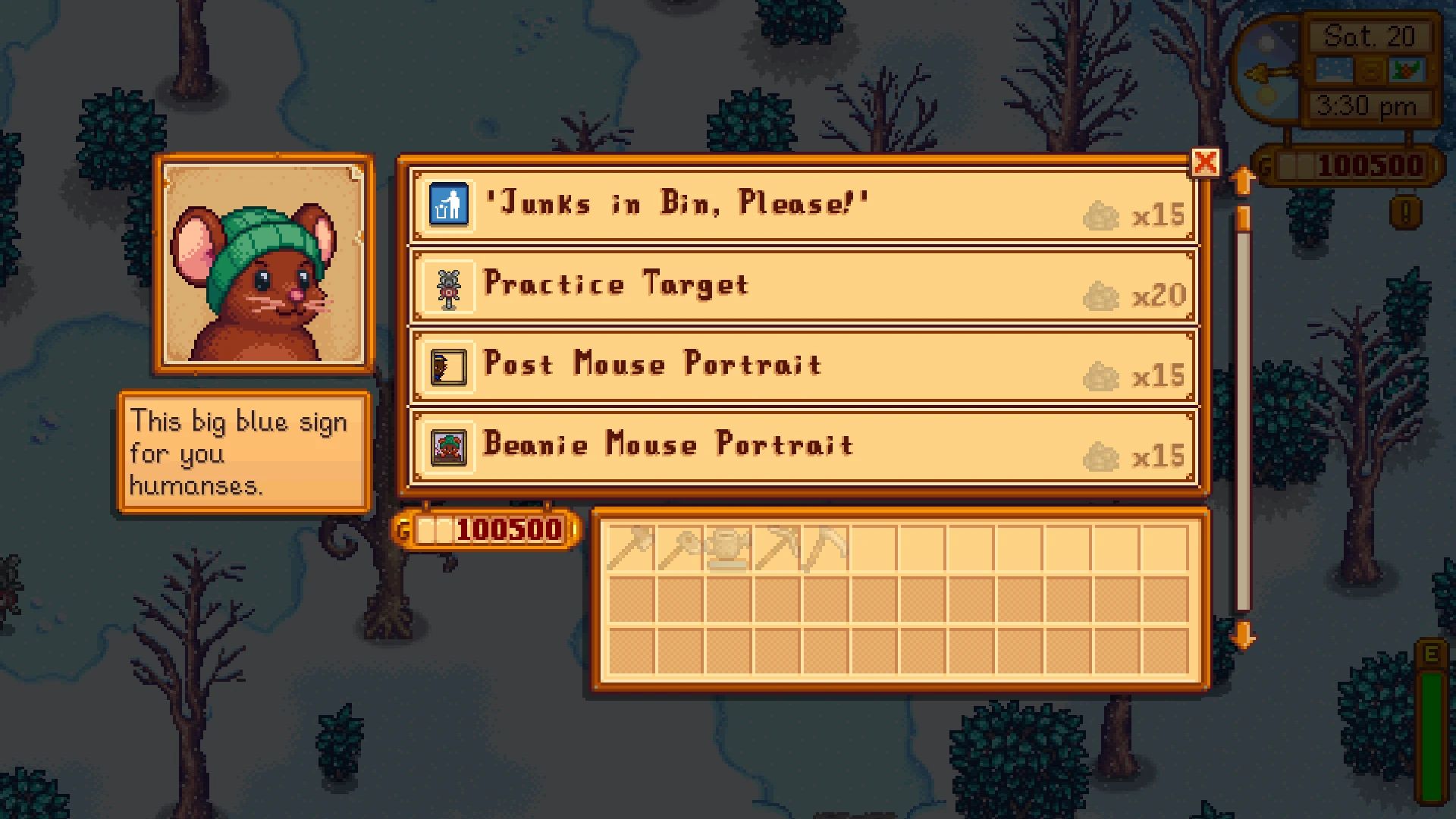 Stardew Valley Mouse Friends in the Forest Mod v1.0.0