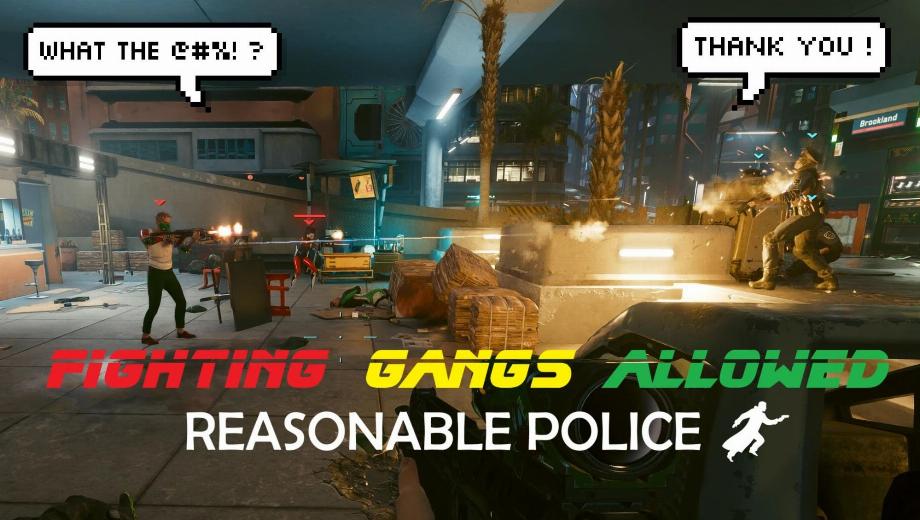 Cyberpunk 2077 Fighting Gangs Allowed – Reasonable Police Mod v1.0