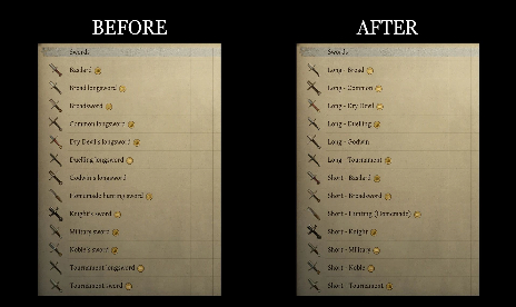 Kingdom Come: Deliverance II Sorted Inventory Mod v2.5
