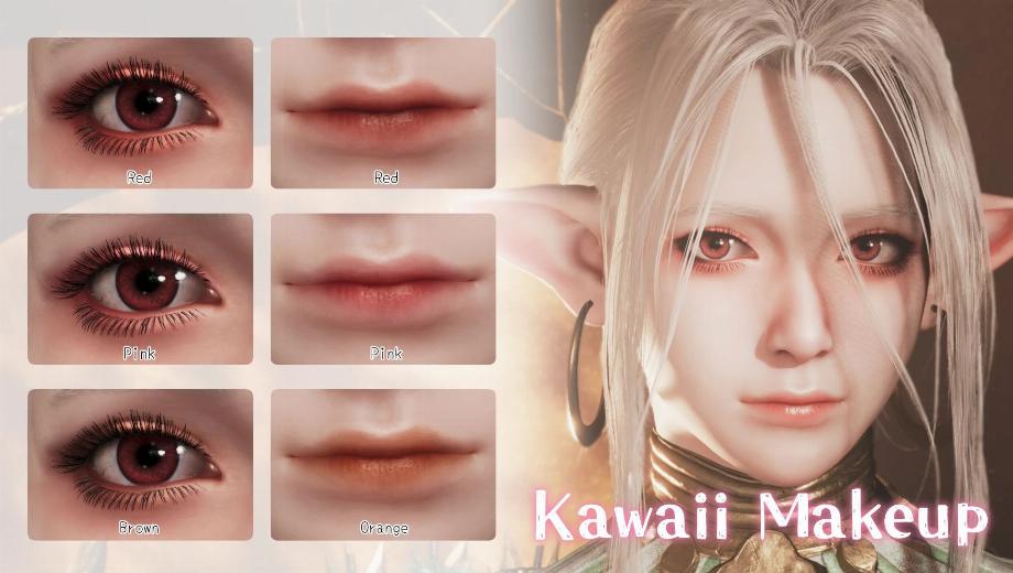 Monster Hunter Wilds Kawaii Makeup Face Textures Mod v1.2