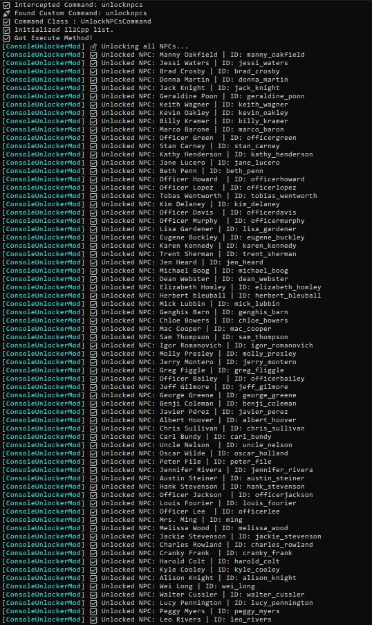 Schedule I Erweiterte Konsole und Menü Mod v1.0.9