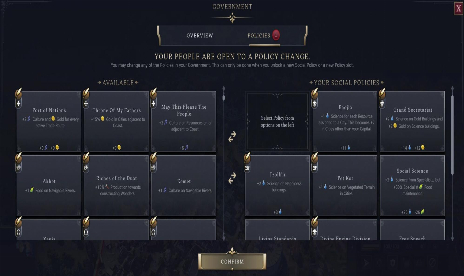 Sid Meier’s Civilization VII Show Policy Yields Mod v0.3