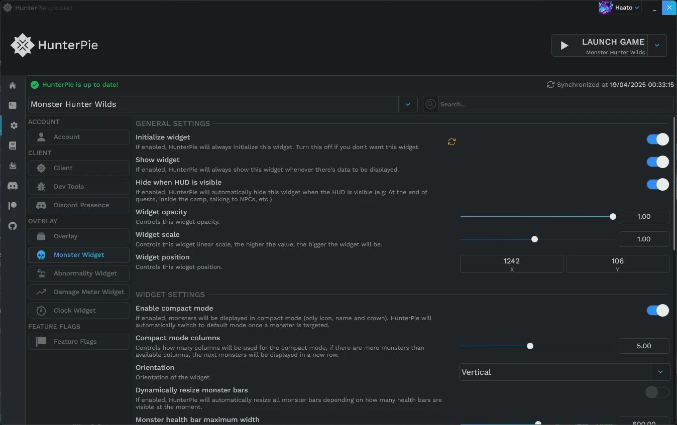 Monster Hunter Wilds HunterPie – Overlay and Companion Mod v2.12.0.867