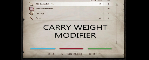 The Elder Scrolls IV: Oblivion Remastered Carry Weight Modifier Mod