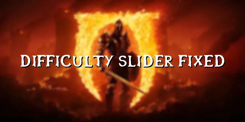 The Elder Scrolls IV: Oblivion Remastered Difficulty Slider Fixed Mod v1.00