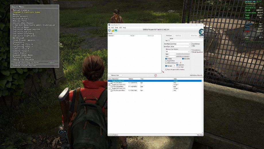 The Last of Us Part II Remastered Dev Menu Mod v1.0